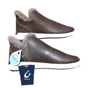 Sale of the day Women's OluKai Malua Hulu Warm Taupe/Leather Bootie Sz 7.5